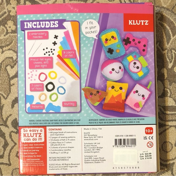 Klutz Sew Mini Cute Things Sewing Kit. Open Box. Contents Unused. - Picture 3 of 11